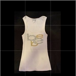 BEBE Rhinestone Tank